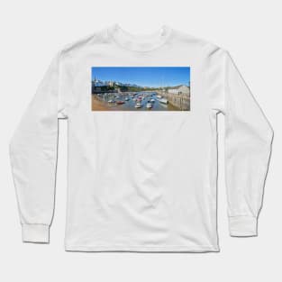 Tenby Harbour Beach, Pembrokeshire Long Sleeve T-Shirt